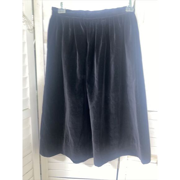 Vintage Handmade Velvet Straight Knee Length A Line Skirt Small 26” Waist - Picture 5 of 5
